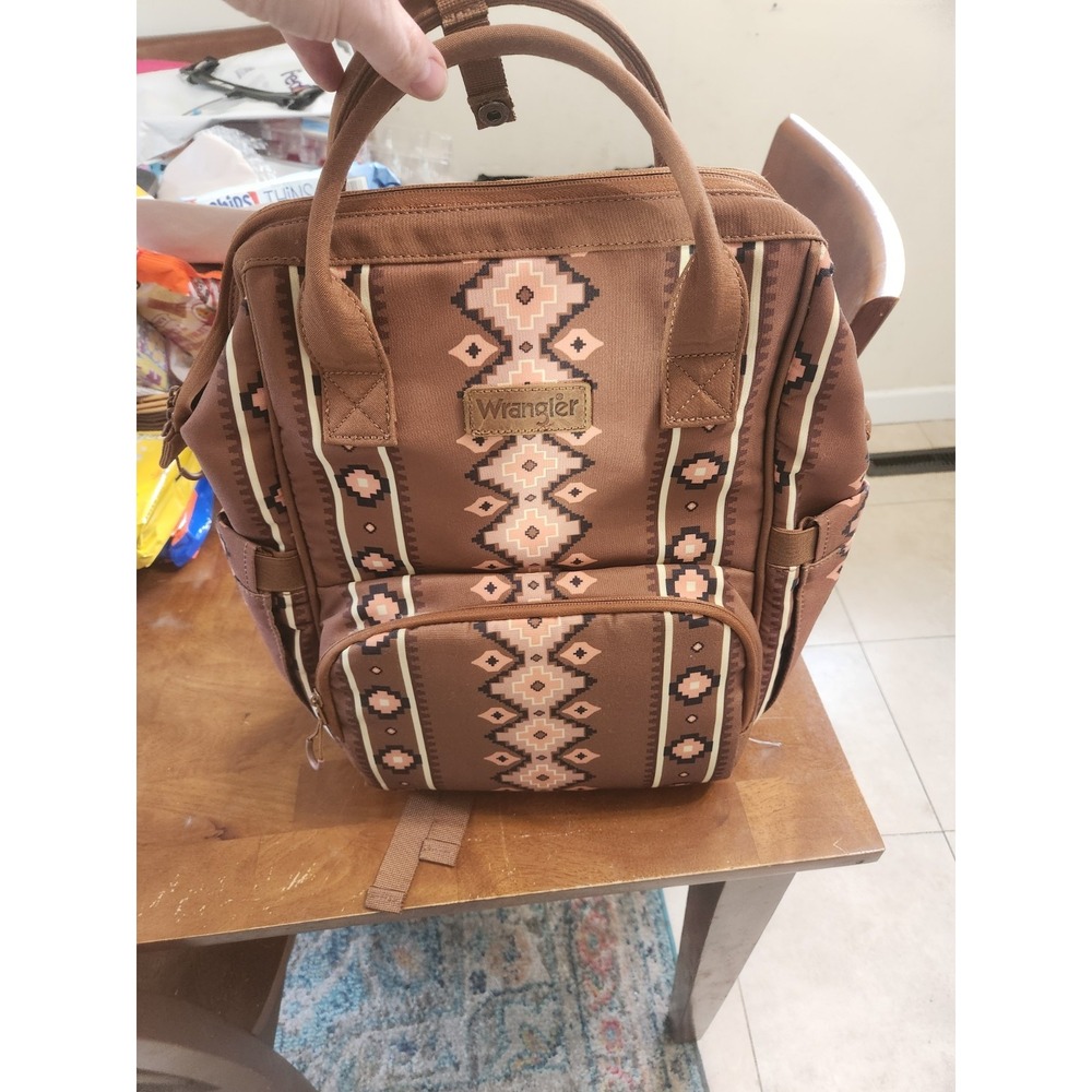 Wrangler Aztec Diaper Bag Backpack NWOT Montana West Southwestern Travel School